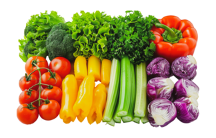 Assorted fresh vegetables, cut out - stock .. png