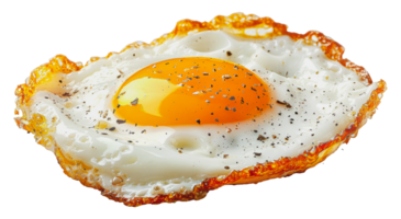 à la perfection frit ensoleillé côté en haut Oeuf avec croustillant bords, Couper en dehors - Stock .. png