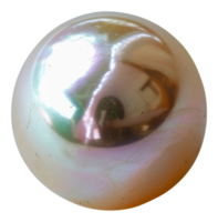 un opaco, blanco y bronceado de colores mármol pelota con visible interno reflexiones y sutil distorsiones., cortar fuera - valores .. png