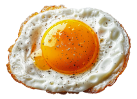 perfettamente fritte soleggiato lato su uovo con croccante bordi, tagliare su - azione .. png