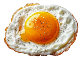 Perfectly fried sunny side up egg with crispy edges, cut out - stock .. png