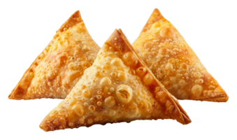 crocantes dourado frito samosas tradicional lanche, cortar Fora - estoque .. png