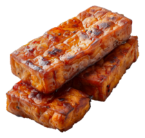 knusprig gebraten Tempeh, Schnitt aus - - Lager .. png