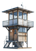 Modern wooden watchtower, cut out - stock .. png