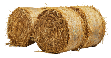 Stack of natural hay bales, cut out - stock .. png