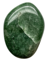 Green gemstone egg with natural crystalline textures, cut out - stock .. png