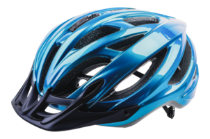 Blue bicycle helmet, cut out - stock .. png