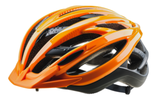 Orange courses vélo casque, Couper en dehors - Stock .. png