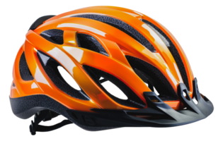 orange tävlings cykel hjälm, skära ut - stock .. png