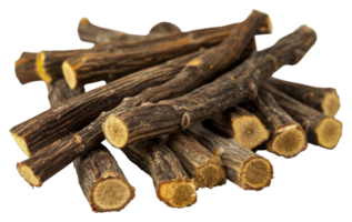Dried licorice sticks, cut out - stock .. png