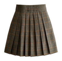 Grey wool pleated skirt, cut out - stock .. png