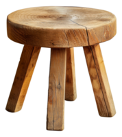 Rustic wooden stool, cut out - stock .. png