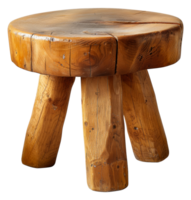 Rustic wooden stool, cut out - stock .. png