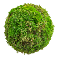 Mossy sphere, cut out - stock . png