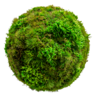 Mossy sphere, cut out - stock . png