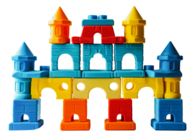 colorida plástico castelo brinquedo, cortar Fora - estoque . png