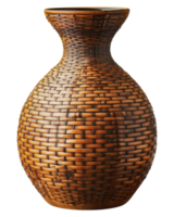 Traditional woven vase, cut out - stock . png