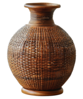 Traditional woven vase, cut out - stock . png