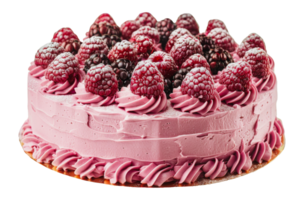 Himbeere Käsekuchen mit frisch Beeren auf Spitze, Schnitt aus - - Lager . png