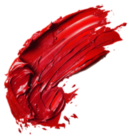 Red paintbrush stroke, cut out - stock . png