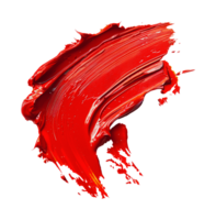 Red paintbrush stroke, cut out - stock . png