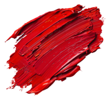 Red paintbrush stroke, cut out - stock . png