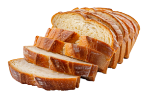 Stack of sliced white bread, cut out - stock . png