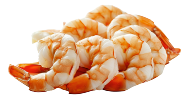 Cooked shrimp pile close, cut out - stock . png