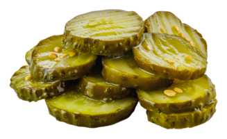 Stack of sliced pickles, cut out - stock . png