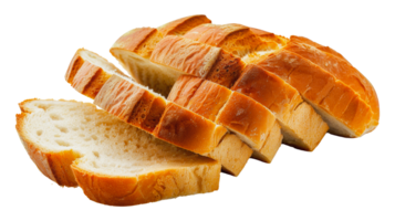 Stack of sliced white bread, cut out - stock . png