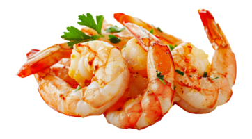 Cooked shrimp pile close, cut out - stock . png