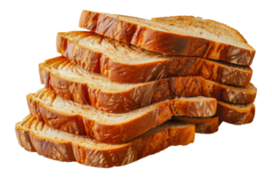 Stack of sliced white bread, cut out - stock . png