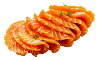 vers gesneden Zalm met dille garneren, besnoeiing uit - voorraad . png