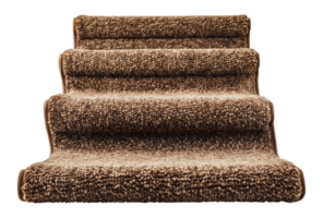 Carpeted staircase perspective, cut out - stock . png