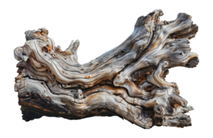 torcido madeira flutuante árvore tronco escultura, cortar Fora - estoque . png