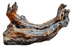 Twisted driftwood tree trunk sculpture, cut out - stock . png