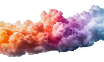 Soft pastel ink clouds merging, cut out - stock . png