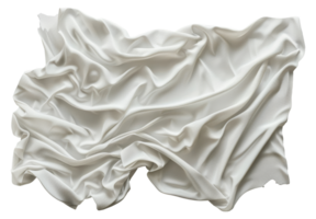 élégant blanc satin en tissu drapé doucement, Couper en dehors - Stock . png