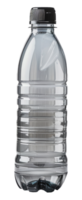 Transparent plastic water bottle, cut out - stock . png