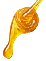 Flowing golden honey with dynamic swirling texture, cut out - stock . png