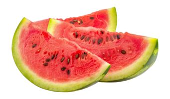 Fresh watermelon slices, cut out - stock . png