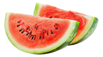 Fresh watermelon slices, cut out - stock . png