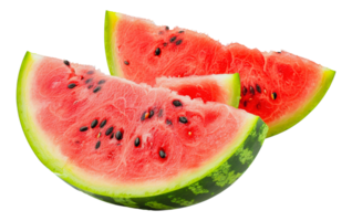 Fresh watermelon slices, cut out - stock . png