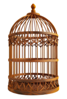 Rusty vintage birdcage, cut out - stock . png