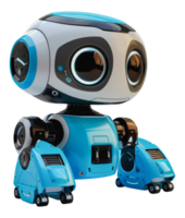 blanco y azul futurista robot juguete, cortar fuera - valores . png