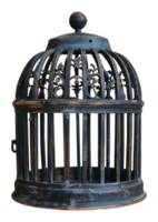 Rusty vintage birdcage, cut out - stock . png