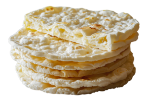 Crispy rice cakes stack, cut out - stock . png