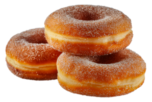 zuckerhaltig gebraten Donuts Trio, Schnitt aus - - Lager . png