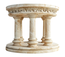 Classical stone rotunda with Corinthian columns, cut out - stock . png