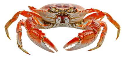 Colorful reef crab with detailed textures, cut out - stock . png